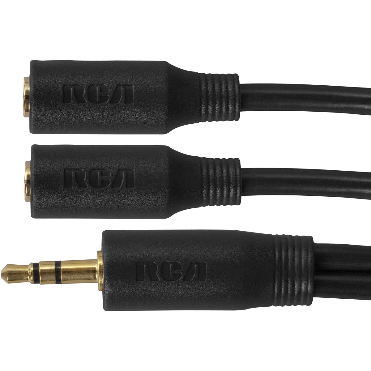 Photos - Cable (video, audio, USB) RCA AH202R 3.5mm Headphone Splitter 3" 